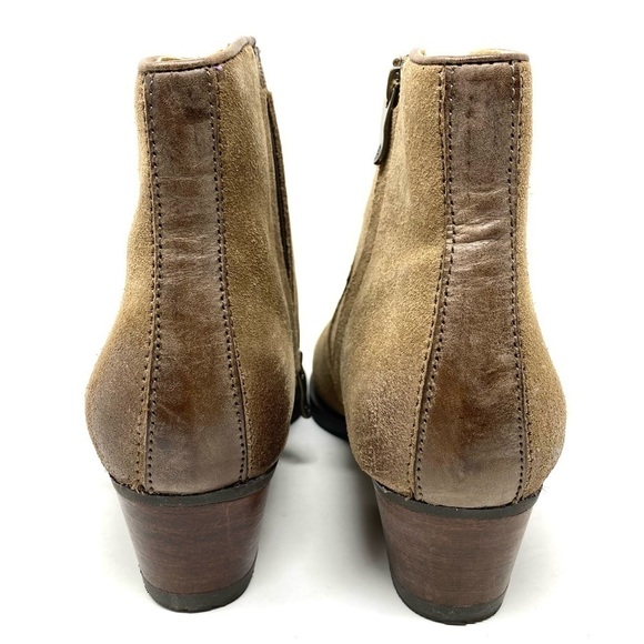 Bussola Alameda Silk Suede Fossil Double Zip Ankle Boots - Picture 5 of 7
